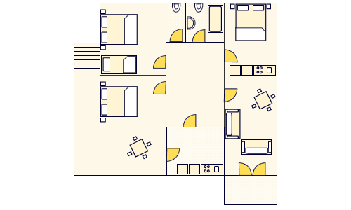 Ground-plan of the apartment - 6 - A6